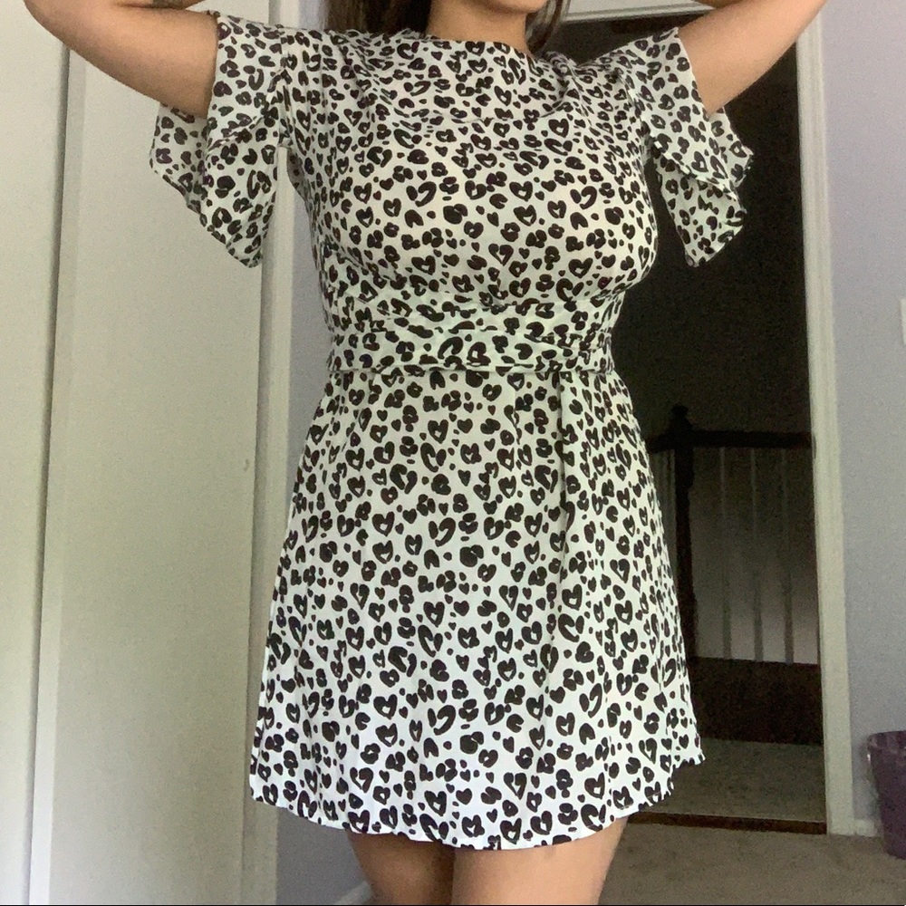 White leopard dress